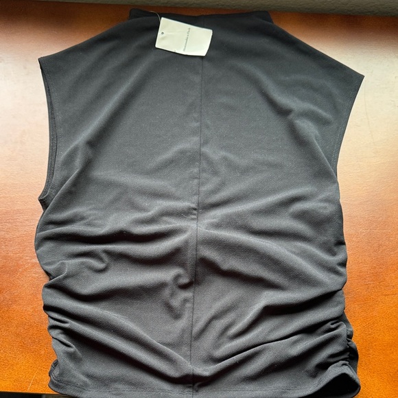 NWT Abercrombie & Fitch Black Ruched Paloma Tank Top - Picture 3 of 5